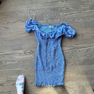 Ruffle off the shoulder dress